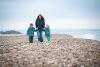 Fostering family on the beach 